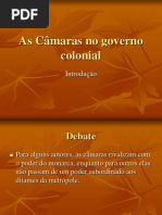 As Camaras No Governo Colonial