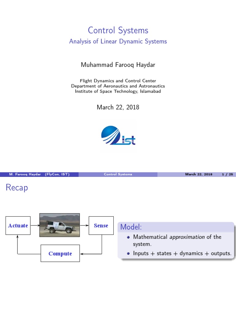 Linear Dynamic Systems Analysis | PDF | Eigenvalues And Eigenvectors ...
