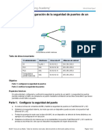 5.2.2.7 Packet Tracer - Configuring Switch Port Security Instructions