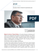 DefesaNet - Guerra Hibrida Brasil - Manoel Pastana “O Ministério Público Federal Foi Aparelhado Para Proteger o PT”