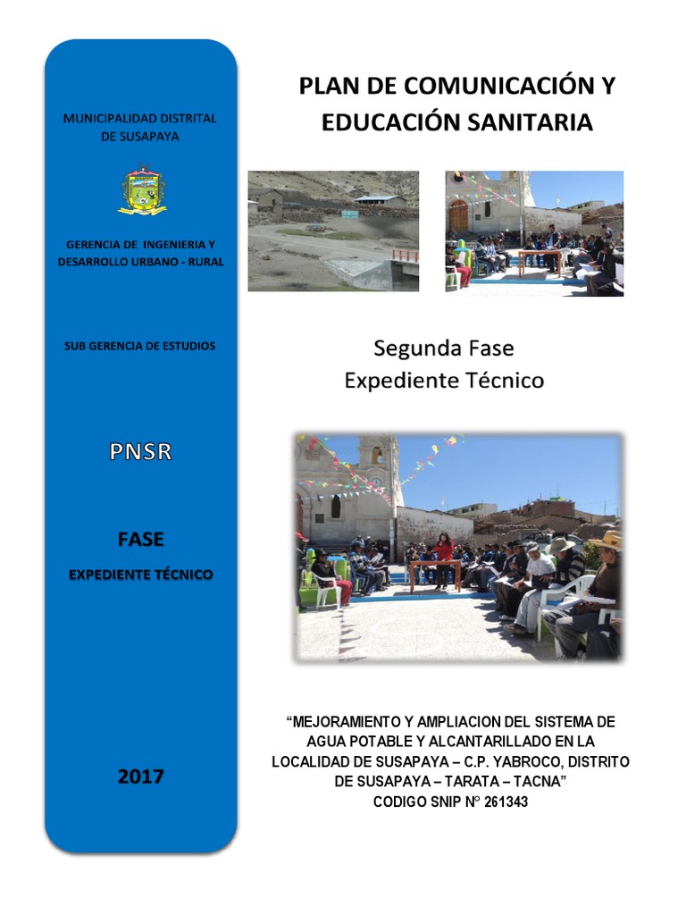 Modelo de Plan de Educacion Sanitaria - Susapaya Es | PDF | Igualdad de ...