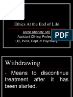Ethics at The End-Of-Life