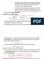 Chapter 2: Basic Concepts and Parameters of Plasma Physics: KT T T Ne N