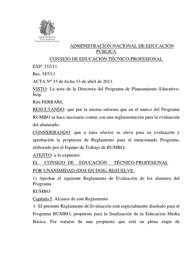Repag Rumbo | PDF | Evaluación | Educación Secundaria