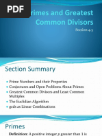 Primes and Greatest Common Divisors: Section 4.3