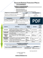 Sesion de Aprendizaje - 2019