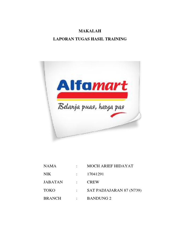 Makalah Review Assesment Alfamart