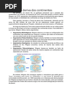 Trabalho Deriva de Continestes