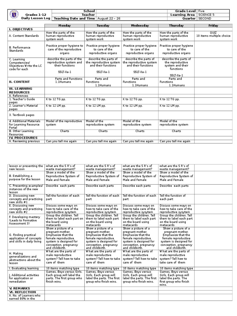 321957370 DLL Science 2nd Quarter Week 1 System Mother