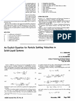 Explicit Equation For Particle Settling Velocities PDF