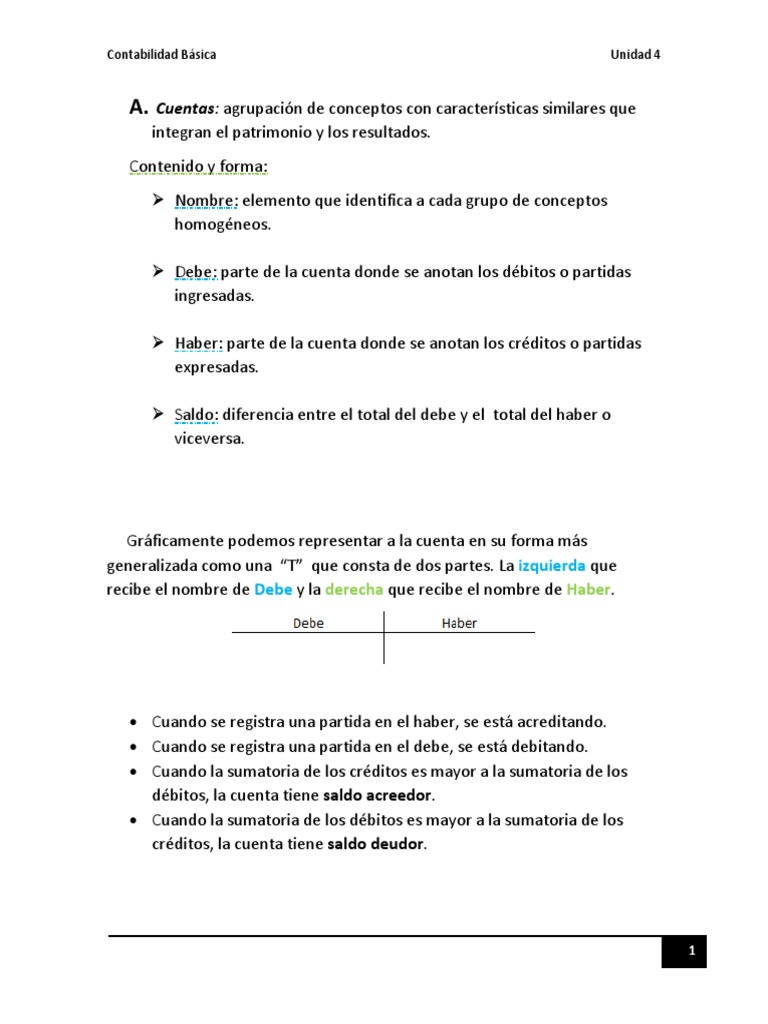 Cuentas Contables en la Unidad 4 | PDF | Bienes (Ley) | Contabilidad