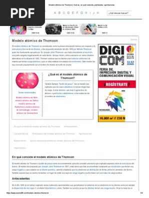 Modelo Atómico De Thomson Qué Es En Qué Consiste