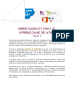 Orientaciones para El Aprendizaje de Word - Documentos de Google