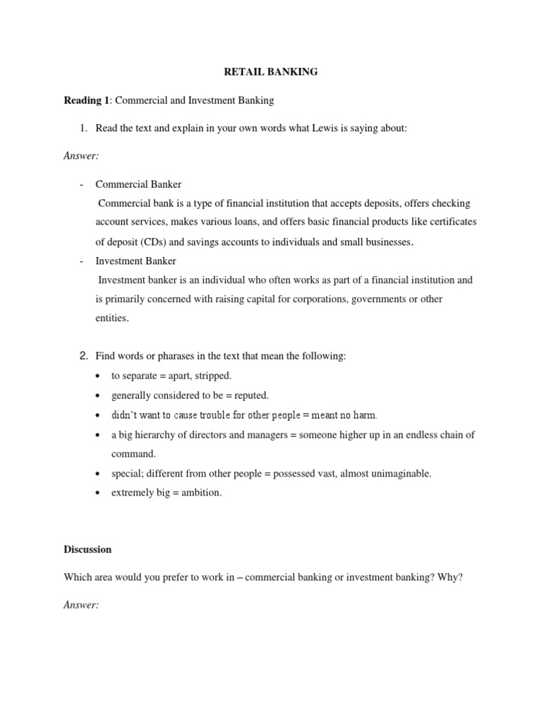 Unit 3 (Retail Banking) | PDF | Business