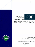 Norma para El Manejo de Expediente Clinico