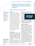 Management of Non-Variceal Upper Gastrointestinal Bleeding