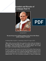 The Scandals and Heresies of Antipope Paul Vi