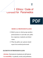 Code of Ethics / Code of Conduct For Paramedics