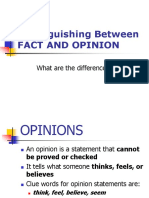 Fact vs Opinion - Distinguishing Facts from Opinions