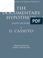 (Sidrat Sefarim Le-Ḥeḳer Ha-Miḳra Mi-Yisudo Shel S. Sh. Peri) Cassuto, Umberto - The Documentary Hypothesis and The Composition of The Pentateuch Eight Lectures-Magnes Press, Hebrew University (196