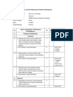 Format Telaah Pelaksanaan Praktik Pembelajaran 