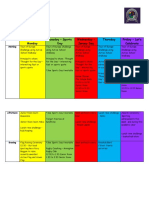 Active Week Timetable 2019