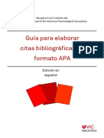 Guía para elaborar citas bibliográficas en formato APA