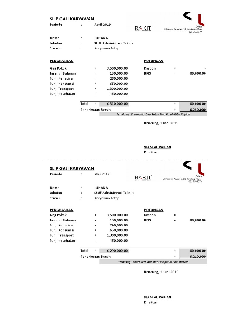 Slip Gaji Edit PDF