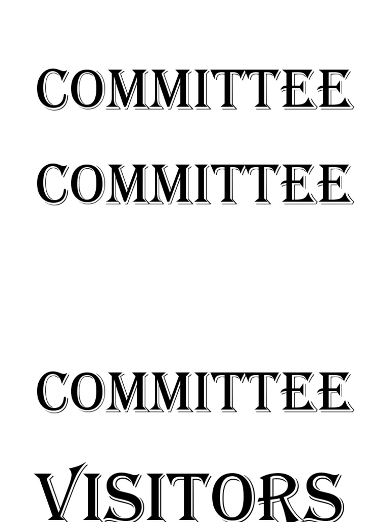 COMMITTEE | PDF