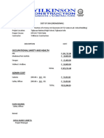 COST OF OSH