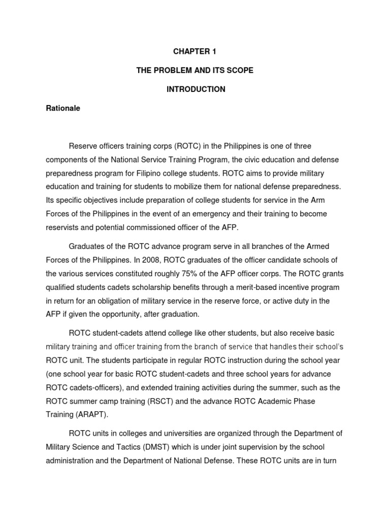 Erwin Thesis 3 3 | PDF | Officer (Armed Forces) | Reserve Officers ...