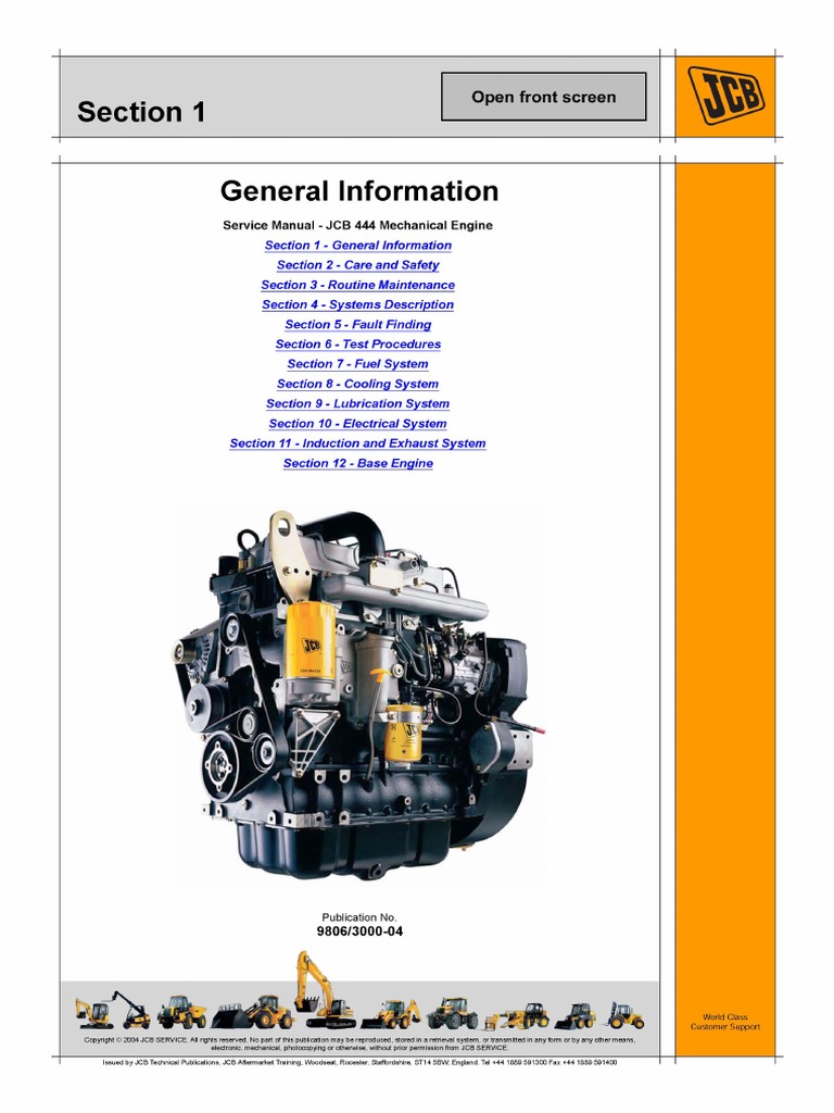 Silnik JCB 444 Mechanical | PDF