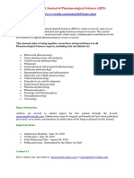 International Journal of Pharmacological Sciences (IJPS)