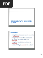 Dimensionality Reduction by Pca: Non - Feasible