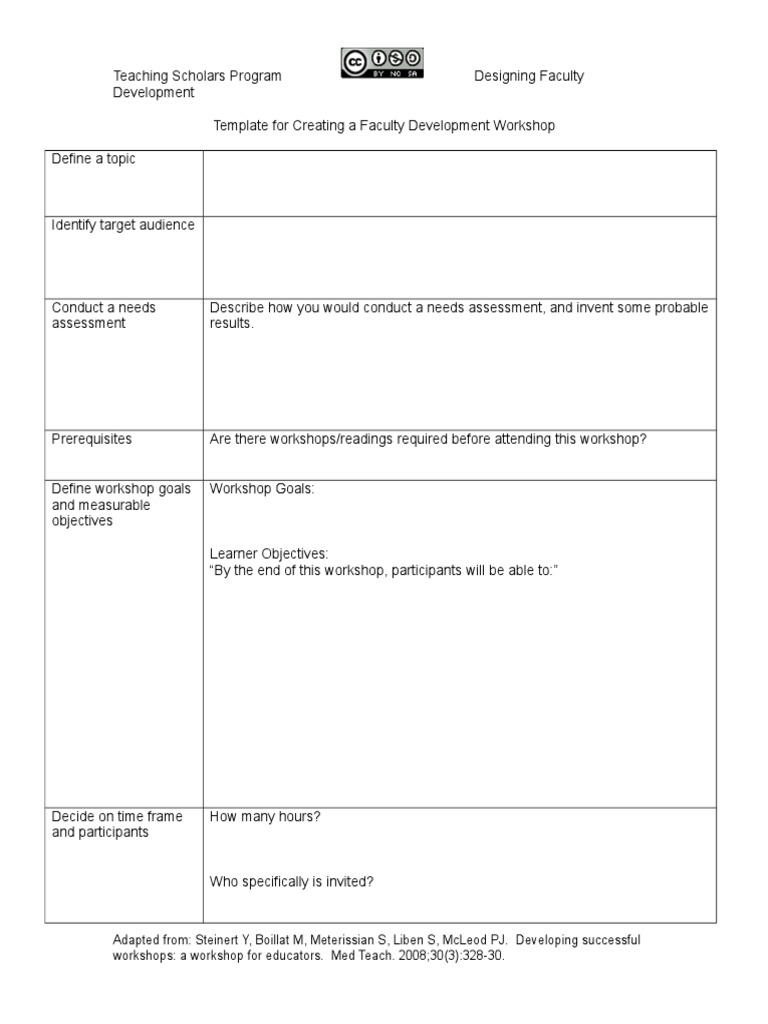 Faculty Development Workshop Guide | PDF | Educational Psychology ...