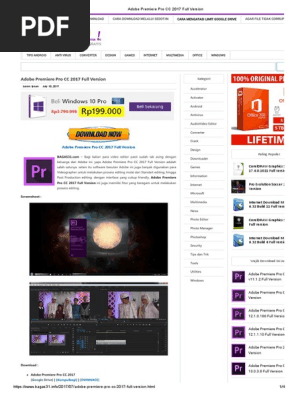 Adobe Premiere Pro Cc 2017 Full Version Areas Of Computer Science Computing Platforms