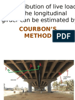 Distribution of live load using Courbon's method
