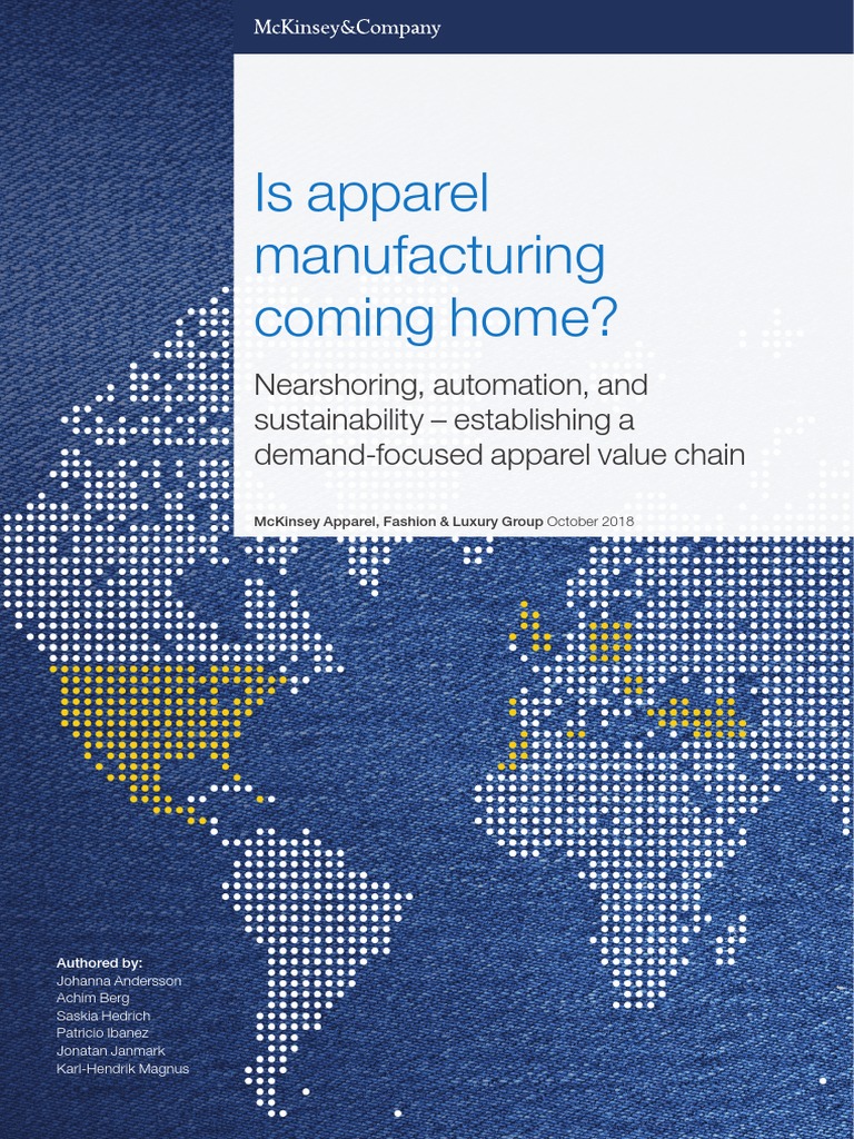 Is Apparel Manufacturing Coming Home VF PDF Automation Retail