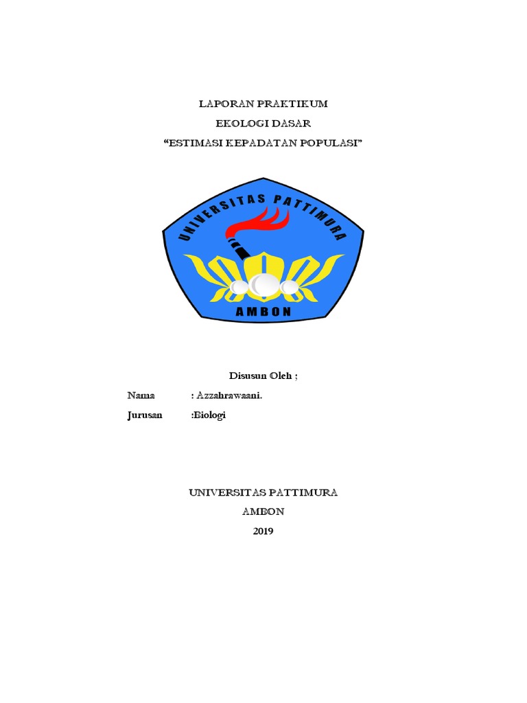 LAPORAN PRAKTIKUM Estimasi Kepadatan Penduduk | PDF