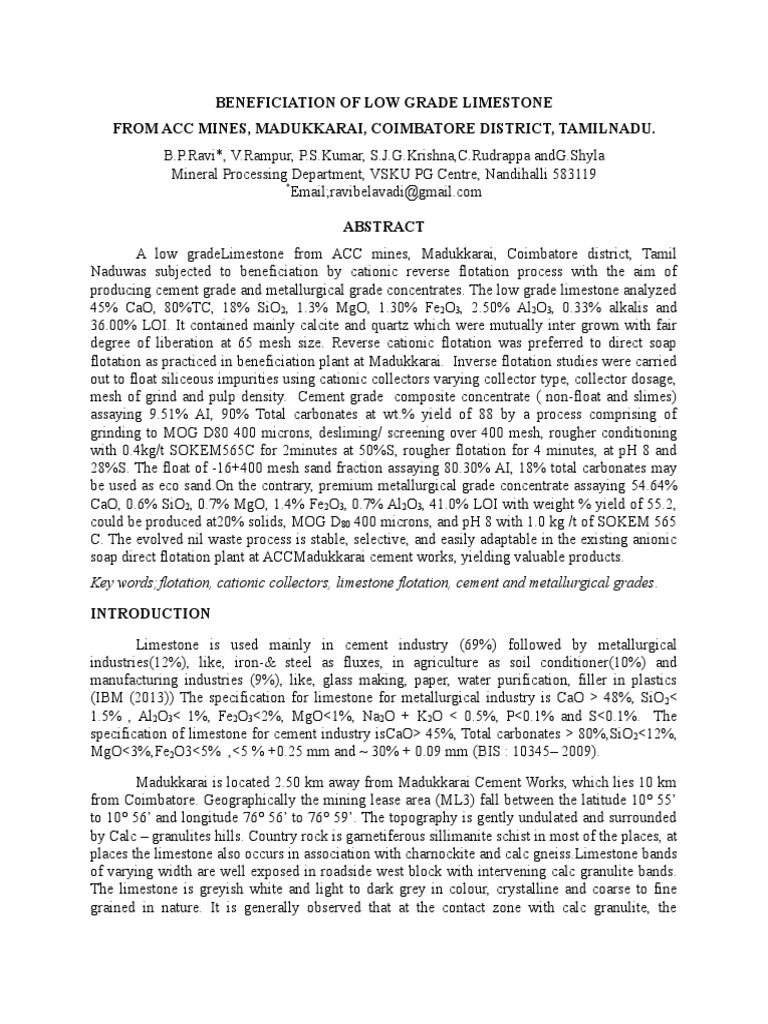 Acc Ls Im Bpr16716 | PDF | Silicon Dioxide | Limestone