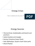 Energy Crises and Non Traditional Security