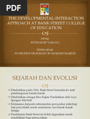 The Developmental Interaction Approach At Bank Street College Of Pdf