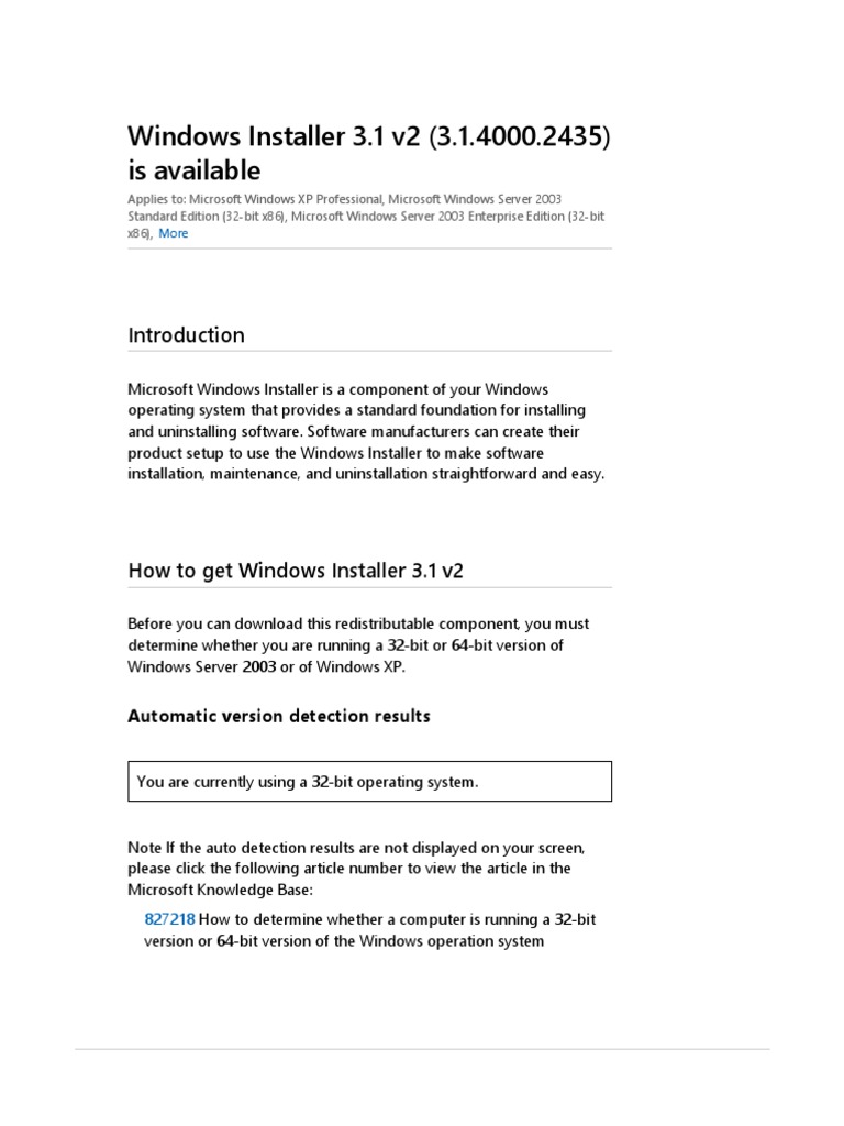 Windows installer kb893803 v2 x64 and x86 download