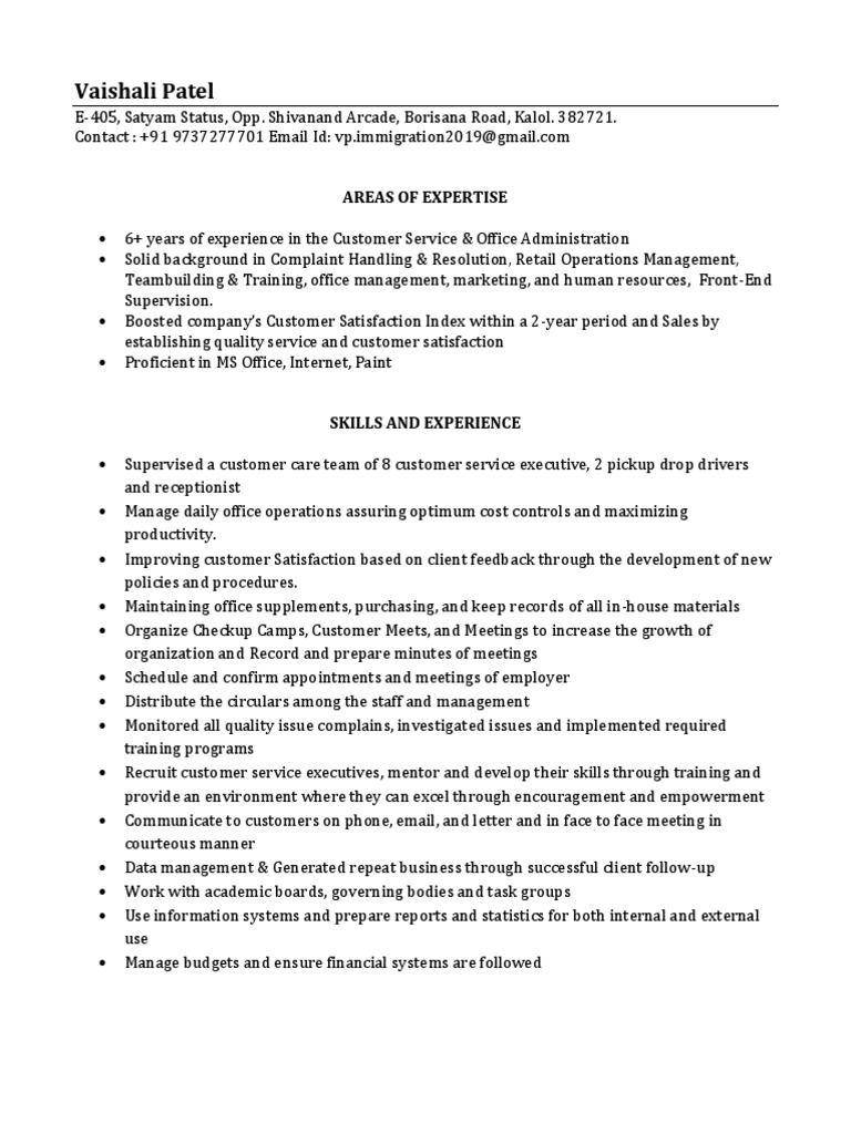 Glassdoor Resume Vaishali Patel CV Immigration New Without WES