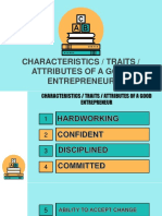 Characteristics / Traits / Attributes of A Good Entrepreneur