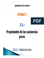 Unidad 2: Propiedades de Las Sustancias Puras