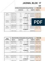 Jadwal Dan PJ Blok 17