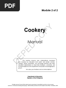 Cookery LM Mod.2 SHS v.1