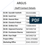 Project Staff Contact Details: Argus