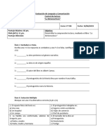 Prueba Control Lectura La Metamorfosis